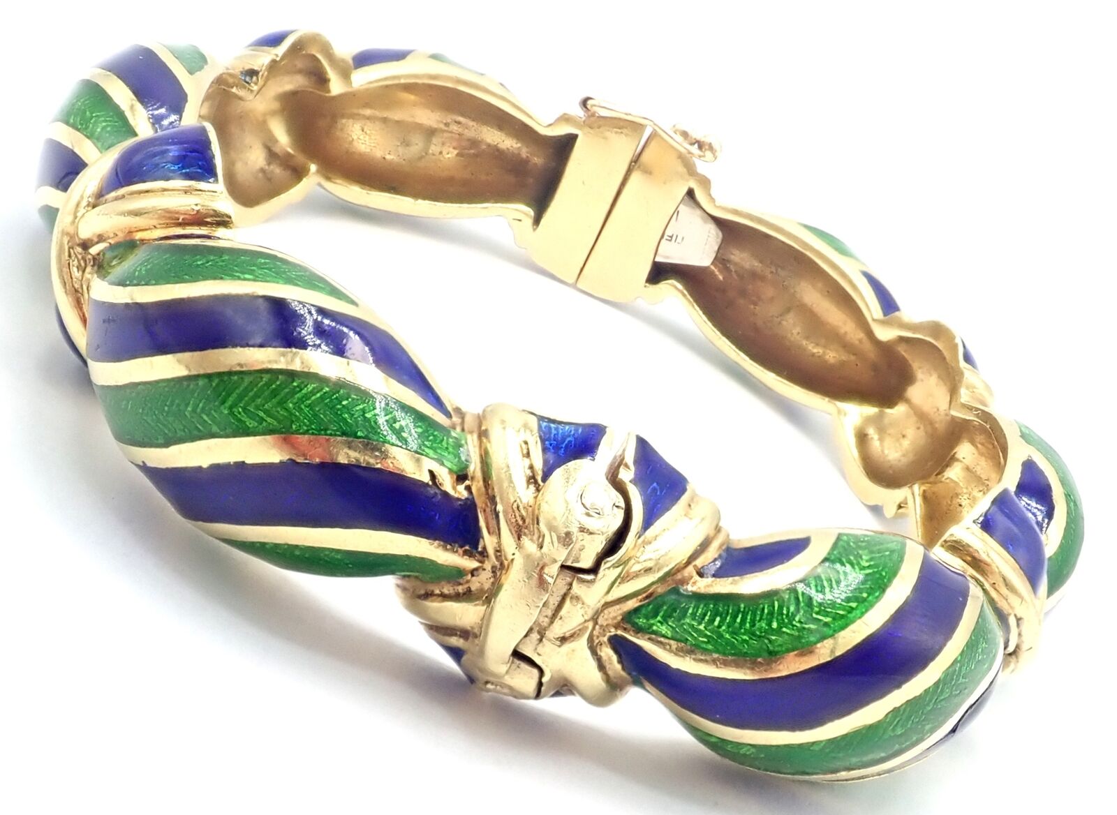 Tiffany Schlumberger Blue Enamel and Diamond Bracelet - Regent Jewelers |  Miami and Bay Harbor Islands
